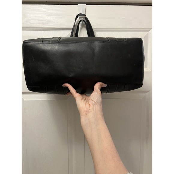 Vintage Coach F10288 Black Leather Large Tote - Picture 6 of 11